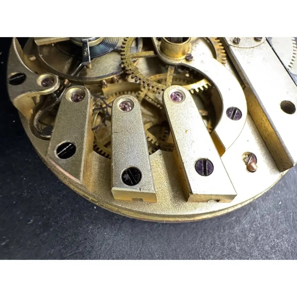 Vintage Unsigned European Pocket Watch White Dial Movement For Parts / Repair